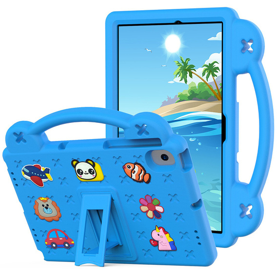 Παιδική θήκη για Samsung Tab A8 10.5 X200 / X205, Cute Patterns, με βάση, μπλε