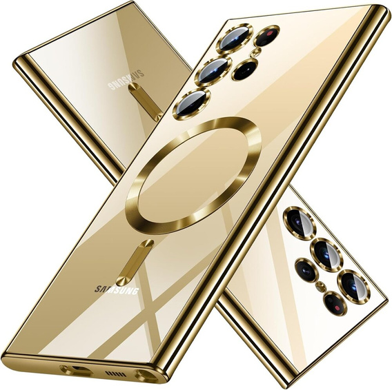 Θήκη για Samsung Galaxy S23 Ultra, MagSafe Hybrid, χρυσή