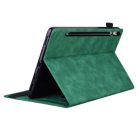 θήκη για Samsung Galaxy Tab S10 FE+ Plus, Classic, με υποδοχή γραφίδας, πράσινη
