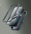 Θωρακισμένη θήκη για iPhone 16 Pro Max, Dexnor CamProtect MagSafe, μπλε (Δύο πλαίσια)