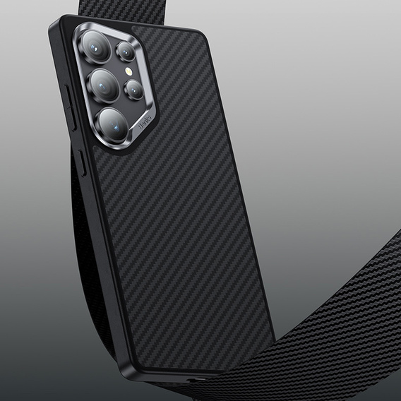 θήκη BENKS Kevlar για Samsung Galaxy S25, για MagSafe, Carbon Fiber, μαύρη