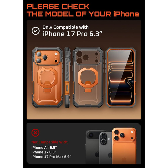 Θήκη Supcase Unicorn Beetle Grip Pro Mag για iPhone 17 Pro