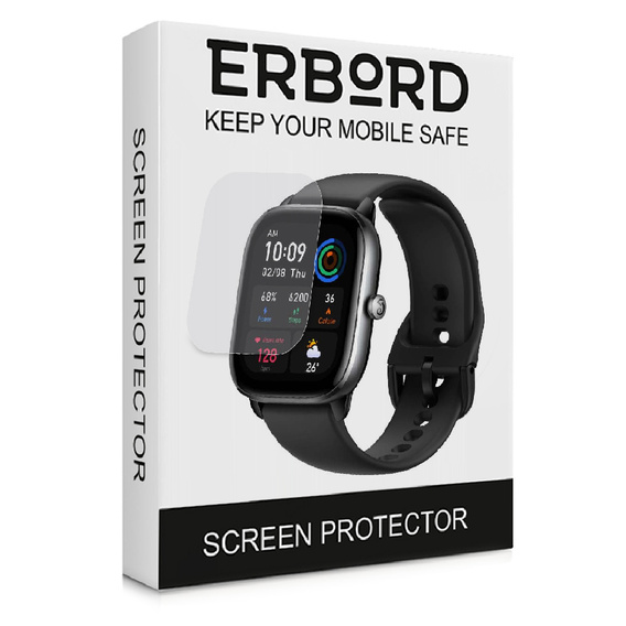3x Φύλλο υδρογέλης ERBORD για Amazfit GTS 4 Mini