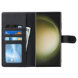 Θήκη με πτερύγιο για Samsung Galaxy S23 Ultra, πορτοφόλι, για MagSafe, μαύρη