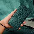 θήκη πτερύγιο για Xiaomi Redmi Note 14 4G, Wallet Rhombus, πράσινη