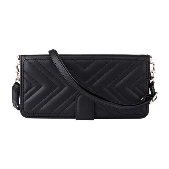 Θήκη με πτερύγιο για Xiaomi Poco F7 Pro, Crossbody Leather Wallet, μαύρη