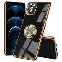 Θήκη για iPhone 12 Pro Max, Electro Ring, μαύρη