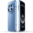 Θήκη για Xiaomi 14 Ultra, Armor Bumper, με κάλυμμα φακού, μπλε / ασημί