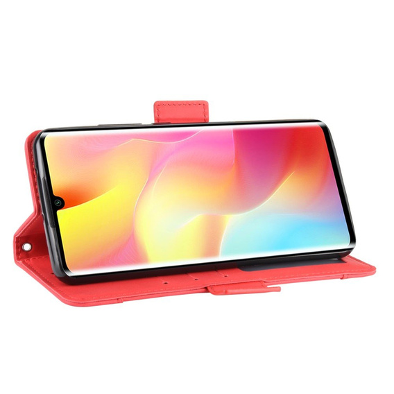 Θήκη με πτερύγιο για Xiaomi Mi Note 10 Lite, Card Slot, κόκκινη