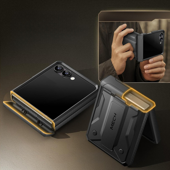 Θήκη Tongate MECH με MagSafe για Samsung Galaxy Z Flip7 FE / Z Flip6, πράσινο