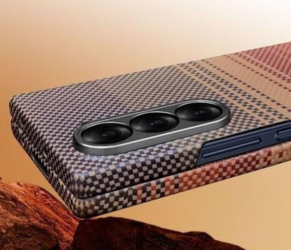 Θήκη για Samsung Galaxy Z Fold6 5G - μαγνητική ίνα αραμιδίου, πορτοκαλί