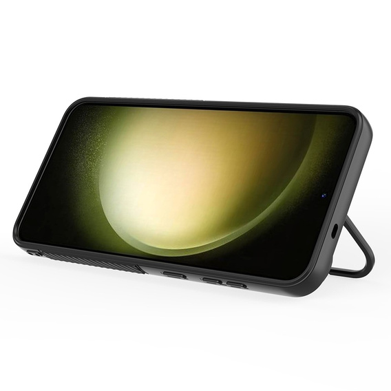 Θήκη για Samsung Galaxy S25, Ripple Kickstand, για MagSafe, μαύρο