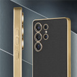 Θήκη για Samsung Galaxy S25 Ultra, GKK Leather, μαύρη