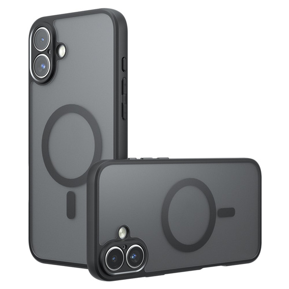 Ματ θήκη για iPhone 17, για Magsafe, μαύρο ματ
