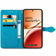 Θήκη με πτερύγιο για Oppo Reno 12FS / 12F, Mandala, μπλε