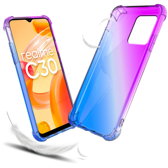 θήκη για το Realme C30 / Narzo 50i Prime, Gradient Dropproof, Μωβ / μπλε