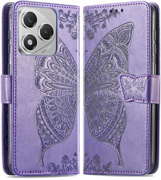 Θήκη με πτερύγιο για Honor 400 Lite, Butterfly, μωβ