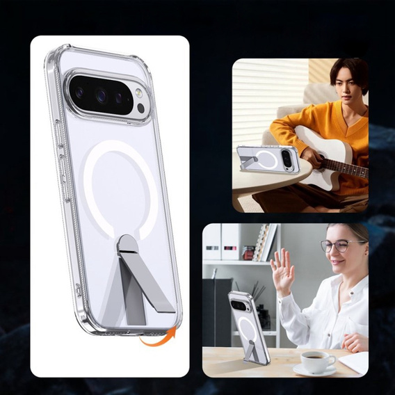 Υβριδική θήκη Fusion για το Google Pixel 10 Pro XL, για MagSafe, με βάση, διάφανη