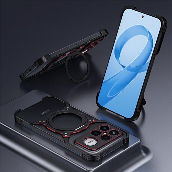 Μεταλλική θήκη με μαγνήτη και βάση για Xiaomi Poco F8 Ultra