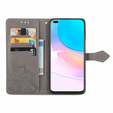 Θήκη με πτερύγιο για Huawei nova 8i, Mandala, γκρι