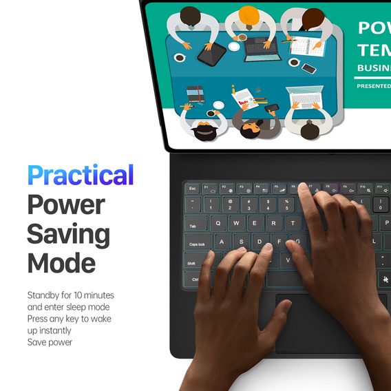 Θήκη με πληκτρολόγιο Bluetooth Dux Ducis για Samsung Galaxy Tab S11 Ultra, μαύρη