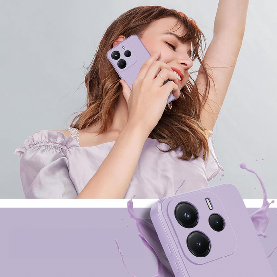 Θήκη για Xiaomi Redmi Note 14 4G, Silicone Lite, μωβ