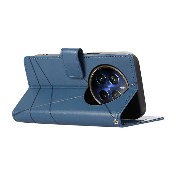 Θήκη με πτερύγιο για Realme 12 Pro 5G / 12 Pro+ 5G, Leather Line Wallet, μπλε