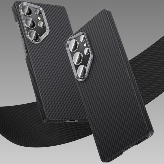 θήκη BENKS Kevlar για Samsung Galaxy S25, για MagSafe, Carbon Fiber, μαύρη