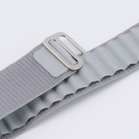 Λουράκι νάιλον για Apple Watch 1/2/3/4/5/6/7/8/SE/ULTRA 42/44/45/49mm, γκρι