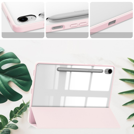 Θήκη για Samsung Galaxy Tab S10 Lite / S10 FE / S9 FE, Smartcase Hybrid, με χώρο για γραφίδα, ροζ