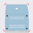 Θήκη για MacBook Air 13 A2337 M1 A2179 A1932, HardShell, μπλε