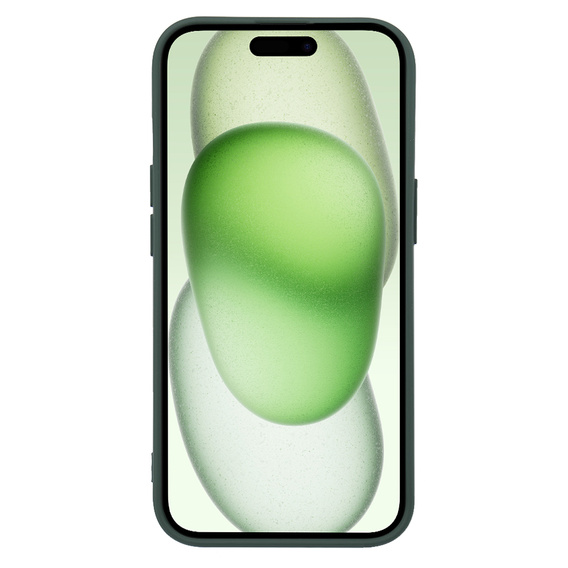 Θήκη για iPhone 15, Silicone Lite, σκούρα πράσινη