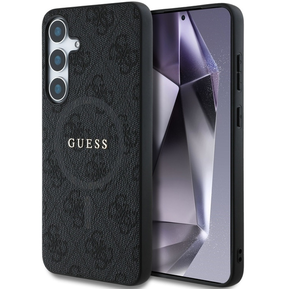GUESS Θήκη για Samsung Galaxy S25, 4G Ring Classic Logo, γκρι