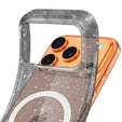 Θήκη για iPhone 17 Pro, για MagSafe, glitter - ημιδιαφανές μαύρο