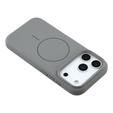 Θήκη σιλικόνης για iPhone 17 Pro, για MagSafe, αντικραδασμική, γκρι