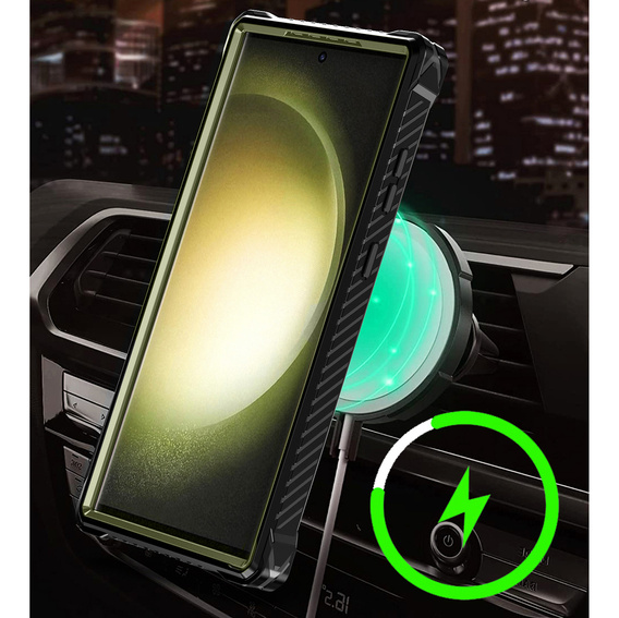 Θήκη για Samsung Galaxy S23 Ultra, Heavy Duty Ring Belt Clip, πράσινη