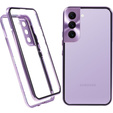 Θήκη για Samsung Galaxy S21, Magnetic Dual Glass, μωβ