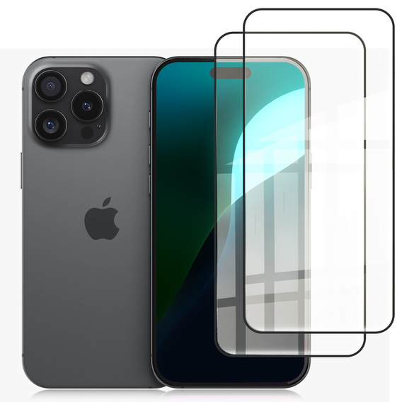 2x Μετριασμένο γυαλί ERBORD 3D για iPhone 17 Pro/17/16 Pro πλήρης οθόνη