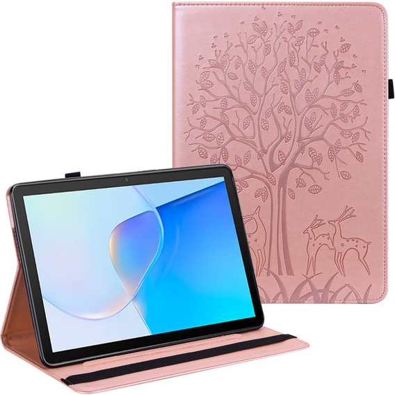 θήκη πτερύγιο για Huawei MatePad SE 10.4, tree, ροζ rose gold