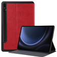 Θήκη για Samsung Galaxy Tab S9 FE+ Plus, Smartcase με χώρο για γραφίδα, κόκκινη