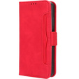 Θήκη με πτερύγιο για Honor 90 Lite 5G, Card Slot, κόκκινη