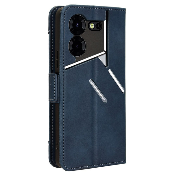 Θήκη με πτερύγιο για Tecno Pova 5 Pro 4G, Card Slot, μπλε