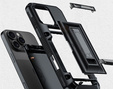 Θήκη TPU + PC με χώρο για κάρτα, μαύρη για iPhone 16 Pro Max