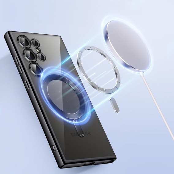 Θήκη για Samsung Galaxy S25 Ultra, Electro MagSafe, μαύρη + Γυαλί για την οθόνη