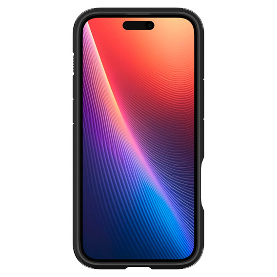 θήκη Spigen για iPhone 16 Plus, Tough Armor Mag Mag MagSafe, μαύρη + μετριασμένο γυαλί 9H