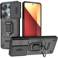 Θήκη για Xiaomi Redmi Note 13 Pro 4G, KickStand Camera Lens, μαύρη