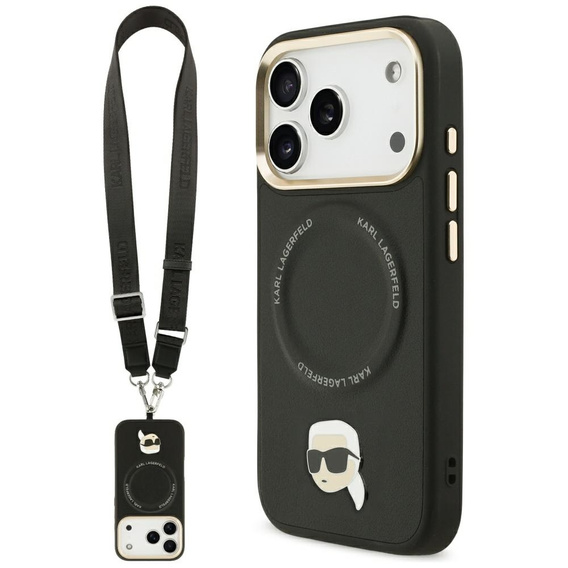 Θήκη Karl Lagerfeld Big Strap Karl Metal Logo MagSafe για iPhone 17 Pro