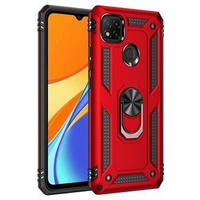 θωρακισμένη θήκη για Xiaomi Redmi 9C, Nox Case Ring, κόκκινη