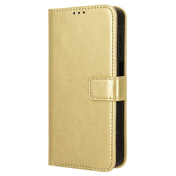 Θήκη με πτερύγιο για Samsung Galaxy A26, Crazy Horse Wallet, χρυσή