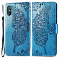 Θήκη με πτερύγιο για Xiaomi Redmi 9A, Butterfly, μπλε